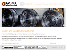 Tablet Screenshot of goma-gmbh.de
